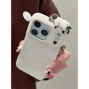 Cute 3D Siamese Cat Phone Case | Satin Texture 3D Lying Cat Protective Case | Shockproof and Scratch-Resistant Design | Compatible with iPhone 17/16/15/14/13 Pro Max | Trendy Cute Accessory