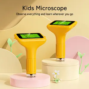 children's handheld digital microscope, 2.5-inch IPS screen pocket microscope, STEM teaching aids, birthday gifts, Christmas gifts, portable educational science kit