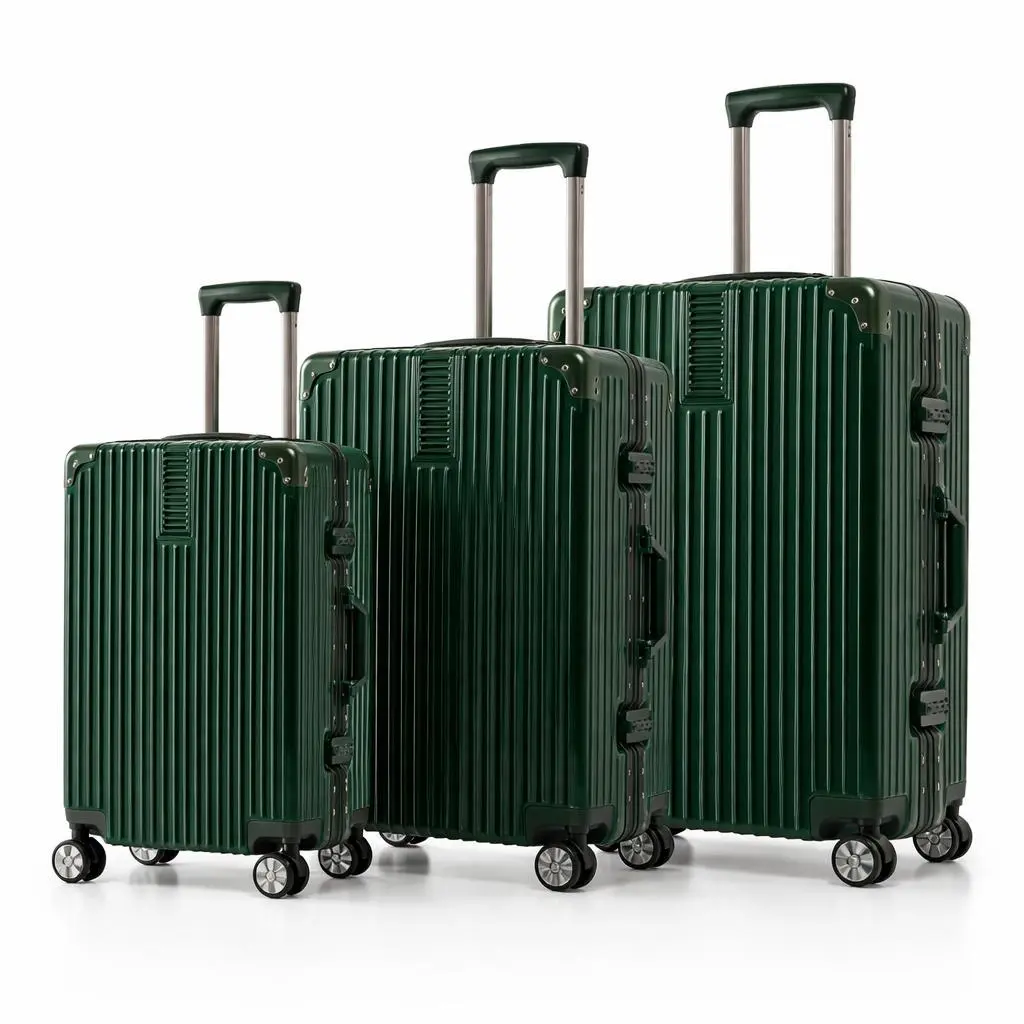 3-Piece Hardside Spinner Luggage Set 20/26/29'', Aluminum Frame TSA Lock, Zipperless Travel Suitcase