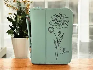 Personalized Vegan Leather Bible Cover, Engraved Religious Gift, Gift for Christian