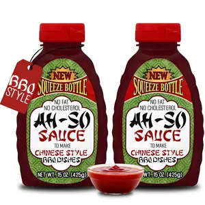 Ah-So Chinese-Style BBQ Sauce, Red Rib – 2 Pack (2 × 15 oz Squeeze Bottles) | Sweet & Tangy Spare Rib Marinade & Glaze for Pork, Chicken & Wings; Classic Takeout Flavor.