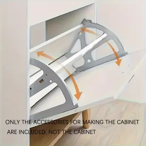 Durable Folding Shoe Cabinet Hinges, Metal Reinforced Material, Suitable for Wardrobe, Bedroom, Dormitory, Drawer Storage Shelf, Kitchen Hardware, Metal Reinforcement, Folding Design