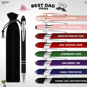 Best DAD Pen Set with Pen Pouch Ever – #1 Dad Funny Pen Pack, Everyday Writing Pens for Work, Father’s Day, New Dad, Husband and Grandpa Gifts
