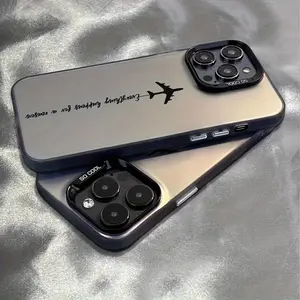 A Minimalist Airplane Design Phone Case Suitable for Iphone 16 Promax/15/14/13/12/11, Featuring Thickened Drop Protection, Anti-Fingerprint Full Coverage, Durable Shock Resistance, Stylish PC Material, And Suitable for Both Men Suitable for Samsung S24 FE