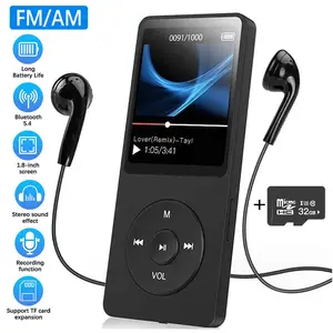 Support 128GB Bluetooth MP4/MP3 Lossless Music Player FM Radio Recorder Sports