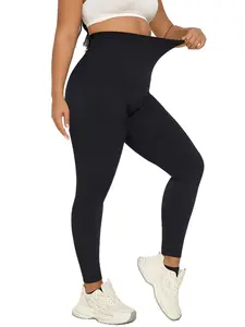 Plus Size High Waisted Sculpting Compression Shapewear Slim Leggings, Stretchy Tummy Control & Butt Lift Design, Ideal for Comfortable Wear, Womenswear, Tight Fitting Pants