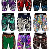 【Black Friday】Random Pack of 3/5/7/10 Men's Long Briefs, Sizes 1xl-6xl, Breathable Sport Underwear, Moisture-Wicking, Halloween Print, Quick-Dry, Stretchy Design Underwear
