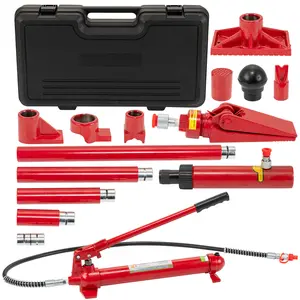 12 Ton Hydraulic Porta Power Jack Kit – Heavy-Duty Frame Repair Tool – 4.6Ft Hose – 26,455 Lbs Capacity – For Automotive, Truck, Garage Maintenance – Includes Storage Case