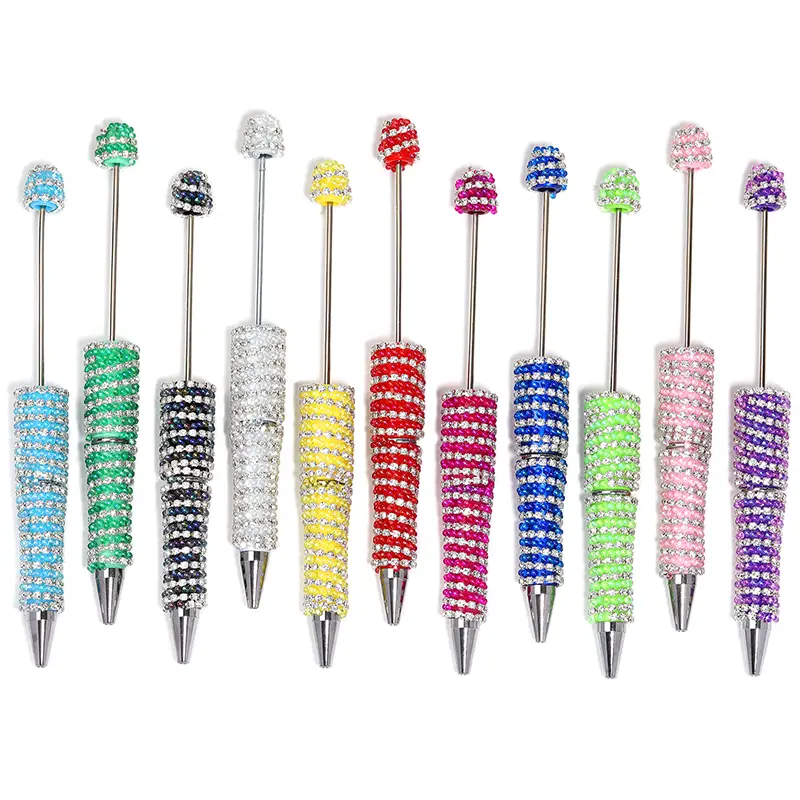 【P162】5pcs Rhinestone Beadable Pen. You can design it yourself