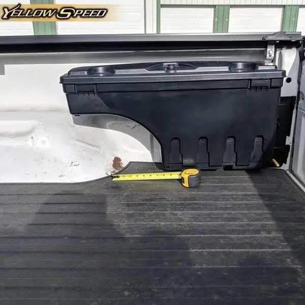 ALLGOOD Right Side Rear Truck Bed Storage Toolbox with Brackets, Lock System & ABS Plastic - Car Interior Kit, Car Accessory for 2015-2020 Ford F150 Pickup, Vehicle
