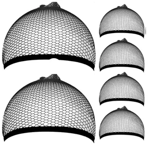 6PCS Black Mesh Wig Caps | Closed End Hair Net Weaving Caps for Women, Men & Kids | Comfortable Liner Caps for Wigs, Halloween & Cosplay