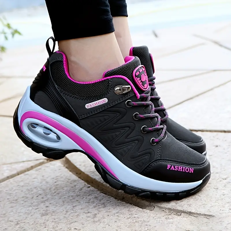 Women'S Low Top Hiking Sneakers | , Embroidered, All-Season, Lace-Up, Round Toe, Microfiber Upper, Sole, Casual Walking & Running Trainers, Athletic Shoes, Laced Sports Shoes