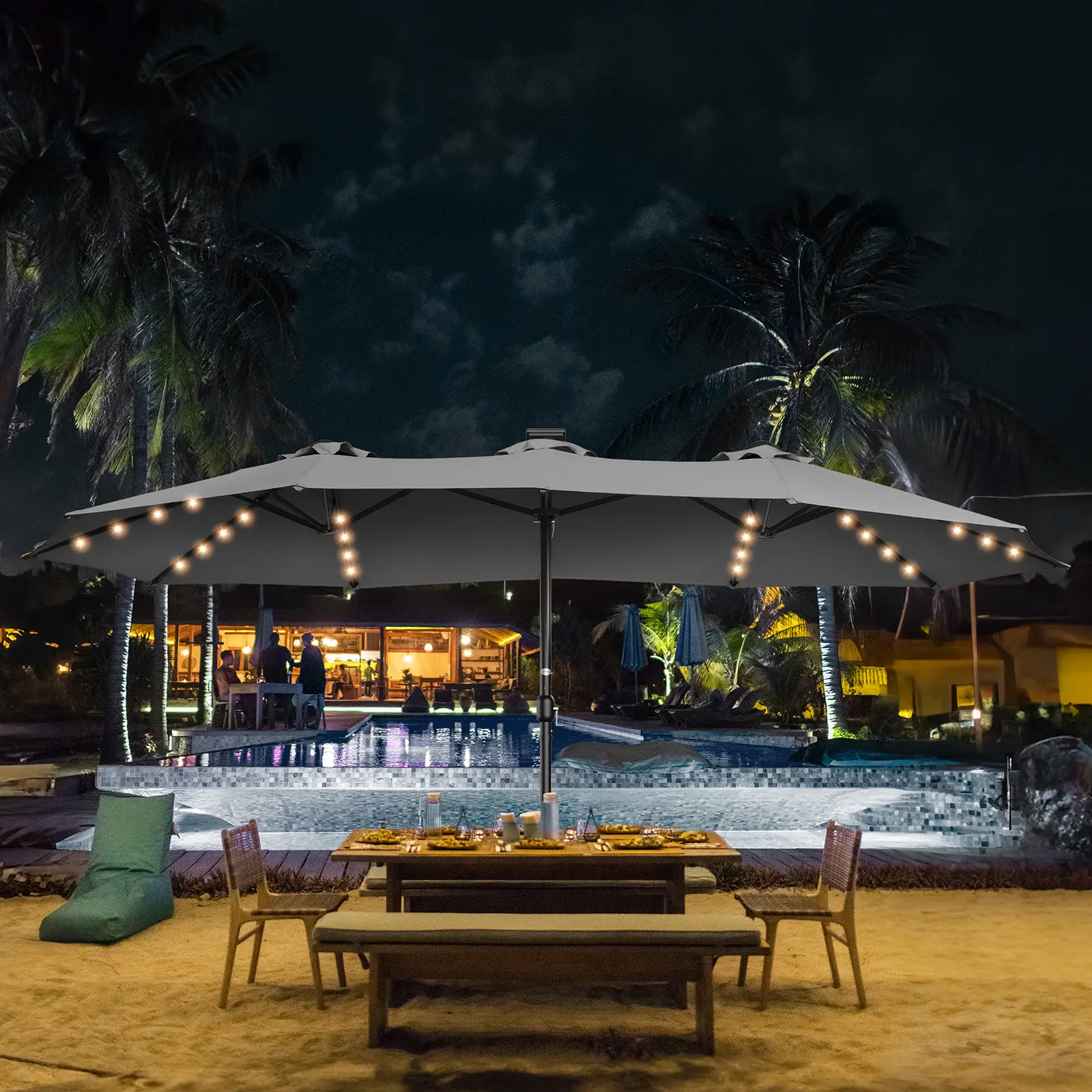 Grey-Solar 48 LED Lights