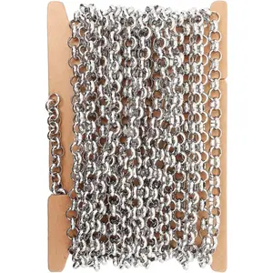 16.4- Stainless Steel Rolo Chains, Round Links Box Craft Chain for Necklace Bracelet  Making [Width 4mm]