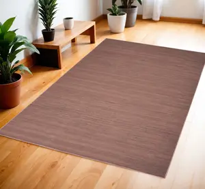 212 MAIN 4 x 6 ft. Modern Abstract Print Powerloomed Low Pile Washable Rectangle Area Rug, Brown, High Traffic, Machine Wash Compatible, Abstract Rugs, Home Decor Rugs