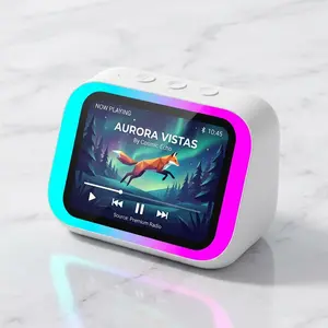 Bluetooth 5.4 Smart Speaker with HD Touch Screen, Clear Hi-Fi Stereo Sound, Electronic Photo Album & Practical Voice Control System