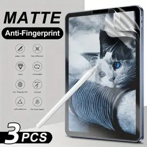 3pcs Matte Paper Writing Screen Protector Film for iPad Air Series, Pro Models, Mini Versions, Various Sizes Available, Tablet Protector