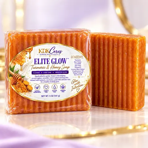 KDKCares Elite Glow Turmeric & Honey Luxury Body Cleanser, Hydrating Moisture-Boosting Antibacterial Body Care Cleansing Product