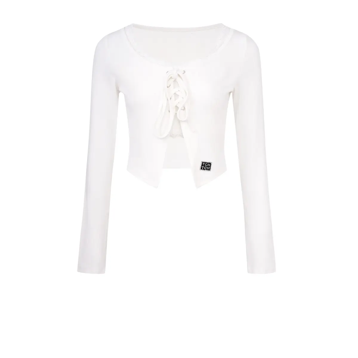 Greenish Y2K American retro hollow lace tied knit sweater, suitable for hot girls in Europe and America