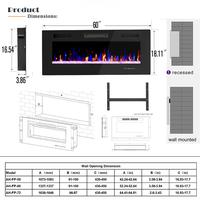 60" (3.86"D x 60"W x 18.1"H)