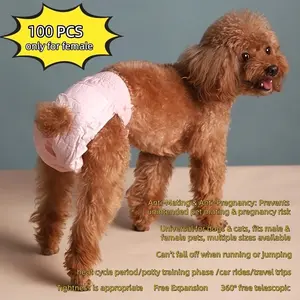 Dog Diapers Pack (10 Pieces), Comfortable Dog Nappies for Daily Use, Essential Pet Supplies, Easy-To-Use Puppy Training Aids