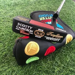 Golf putter Cameron black and gold straight blade golf putter practice club single club stainless steel