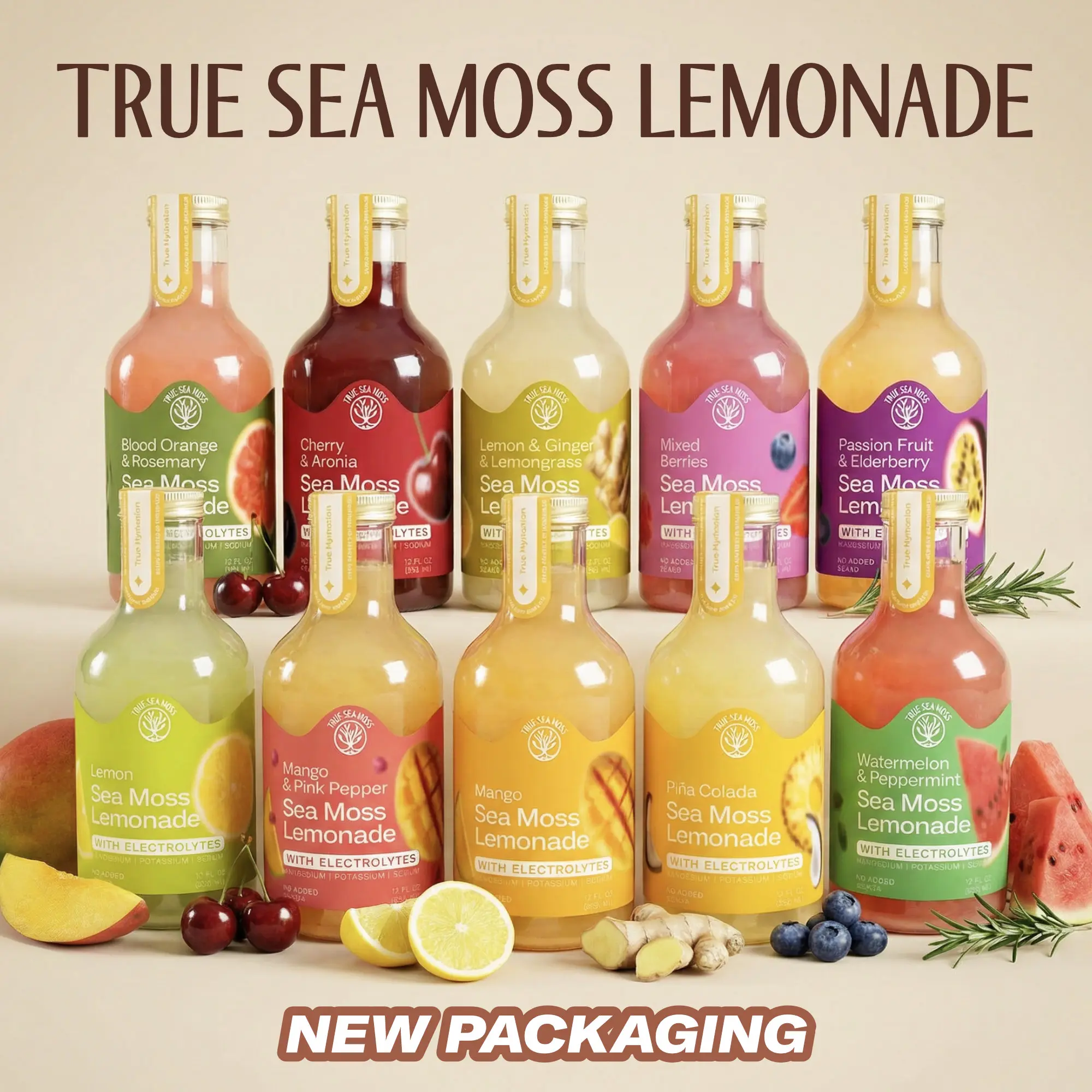 True Sea Moss Lemonade Pack of 4 – Naturally rich in essential minerals that support overall vitality