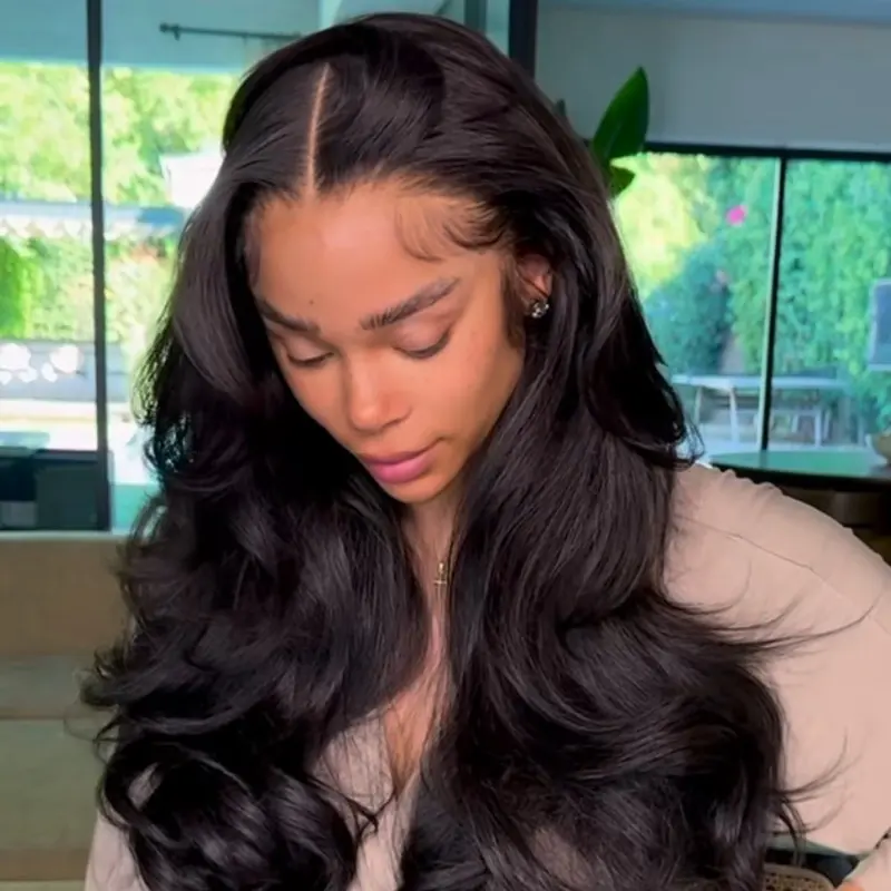 Raw Film Lace 13x6 Frontal 20-22 Inches Thinnest Undetectable Ventilated with Raw Chinese Hair in Body Wave Texture