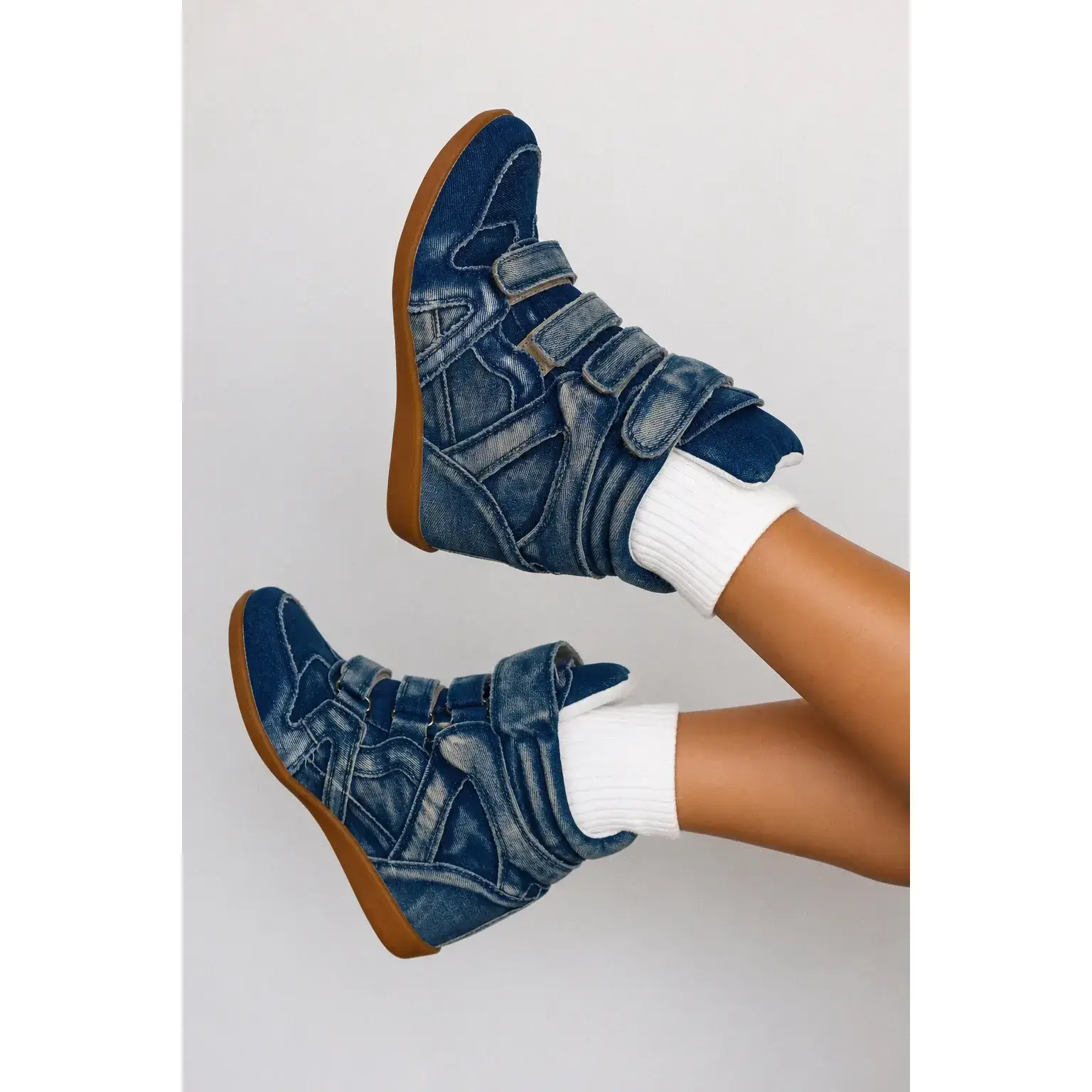 Gigi Wedge Sneakers - Denim Gigi Wedge Sneakers - Denim