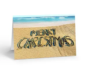 Stonehouse Collection | Merry Christmas Beach Note Card | 10 Boxed Holiday Beach Cards & Envelopes | USA Made