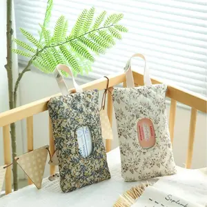 Hanging Floral Wet Wipe Bag, Full Print Texture, Lightweight Portable Napkin and Diaper Storage, Ideal for Strollers Travel Daily Use