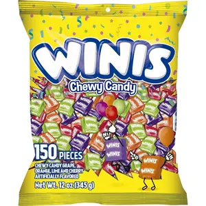Winis Chewy Candy Original Variety Bag - Taffy Candies 150 individually wrapped pieces- Sharing Size 12 Oz - Valentine's Day Candy Variety Bag