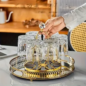 2pcs/6pcs Embossed Whisky Glasses Set, Thick Lead-Free Glassware, Perfect for Christmas Halloween Valentine's Day Easter, Thickened Glass Cups, Stylish Drinkware