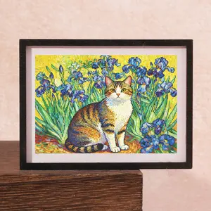 Fun Cat Refrigerator Magnet, Mini Photo Frame Fridge Magnet, Home Decor & Festive Decoration, Great Holiday Gift Idea!