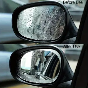 Keep Your Car Rear Lenses Clear & Protected in Rainy Weather with These 2pcs Anti-Rain Clear Film Stickers! Car Window Film