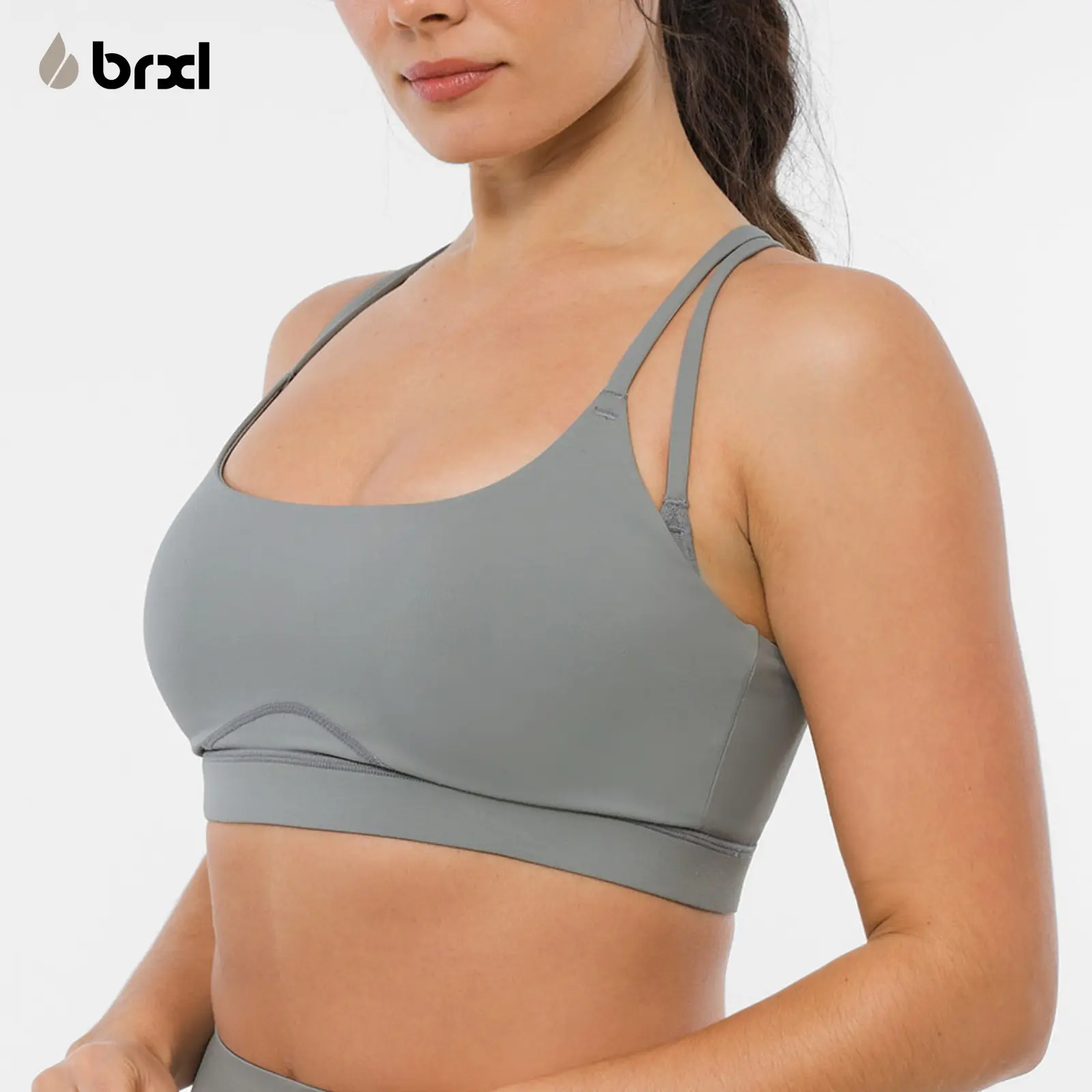 BRXL Strappy Sports Bras for Women High Support Criss-Cross Back Padded Sports Bra with Removable Cups Yoga Workout Activewear Sports Bra  UPF 50+ Sun Protection #outdoorfun #warmupforholiday#tiktokmademebuyit#TikTokShopBlackFriday,summerwins