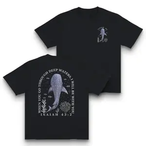 Christian Shirt: Isaiah 43.2 Shirt, Bible Verse Tee, Faith Based , Church Team