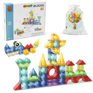 HandyLab, 3D Magnetic Building Blocks for Toddlers Ages 3+, STEM Educational Magnet Cubes, 3D Magnetic Tiles, Creative Construction Play, Preschool Learning and Developmental Toys