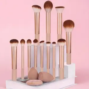 Professional Makeup Brush Set - Premium Metal Handle Multifunctional Cosmetic Brushes for Foundation, Blush, Eyeshadow