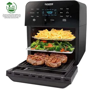 Nuwave Brio 15.5 QT Digital Air Fryer With Grill Plate (PFAS Free)