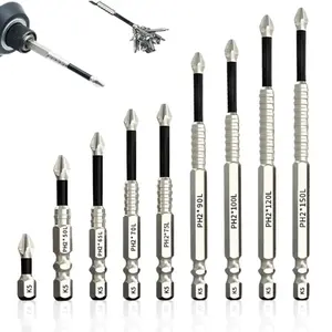 Heavy Duty Hardware Tool Kit K5 Impact Driver Bit Set,Impact-Resistantand Non-Slip Bit,Titanium Alloy Impact Non-Slip Cross Head,High Magnetic ScrewdriverDrill Bit.