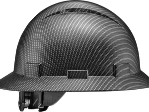6 Points Full Brim Hard Hat with with Fas-trac Suspension