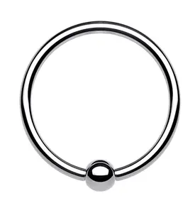 20G Titanium Fixed Ball Captive Ring