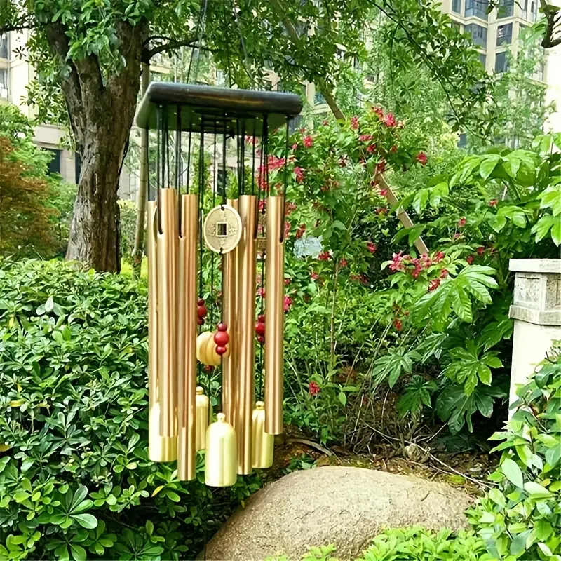 Copper Bell Wind Chimes - 1pc Extra-Large Copper Bell Wind Chimes - Durable Rust-Resistant Wind Chimes for Garden, Yard & Home Decor Outdoor