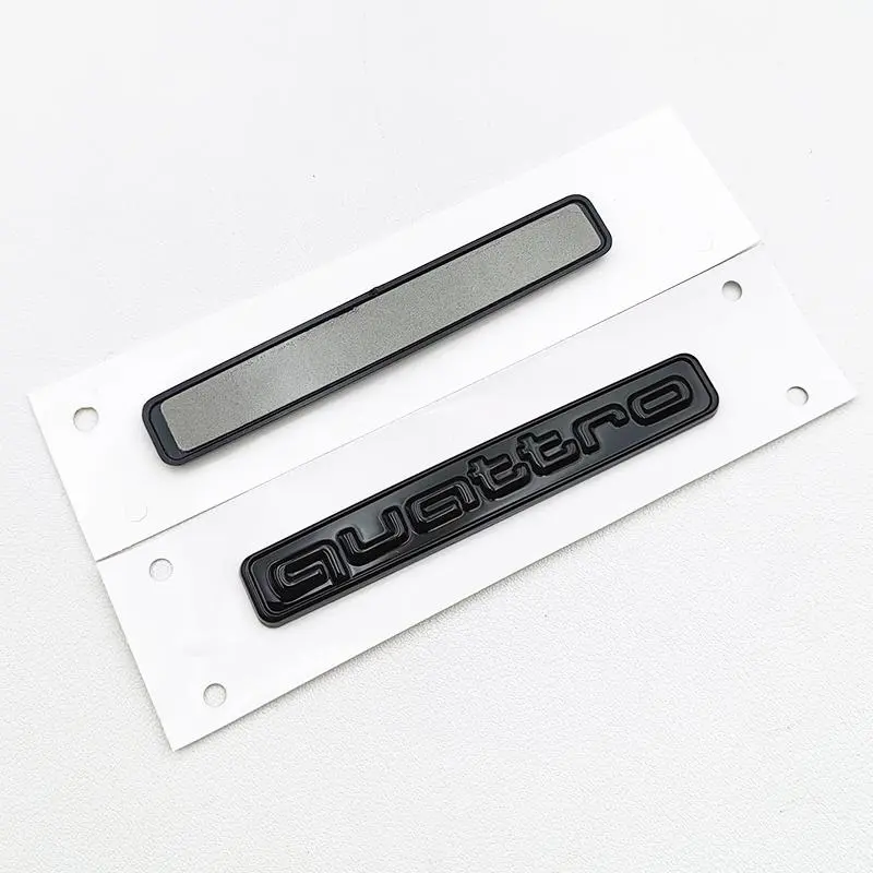 2026 New 1pcs Black Logo Quattro Emblem Car Rear Trunk Badge Decal For Audi A1 A2 A3 A4 A5 A6 A7 Q2 Q3 Q5 Q7 Quattro Sticker Accessorie