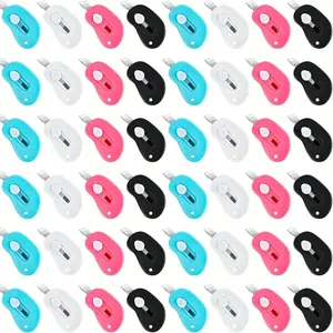 48Pcs Cute Mini Box Cutter Utility Knife Retractable Portable Utility Pocket Knife Opener Letter Openers for Back to School Supplies Students Office School Class Stationery DIY Crafts