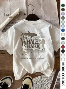 The Whale Shark Vintage Marine Life Graphic T-Shirt, Oversized Comfort Colors Shirt, Retro Whale Shark Fact Print Tee, Boho Ocean Conservation Casual Short Sleeve Top, Eco-Friendly Marine Lover Cotton Tee for Beach Outfits and Animal Advocacy