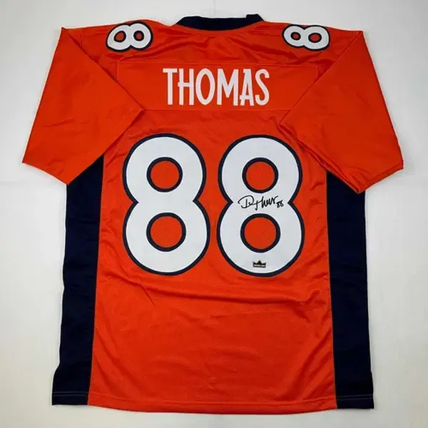 Facsimile Autographed Demaryius Thomas Denver Orange Reprint Jersey