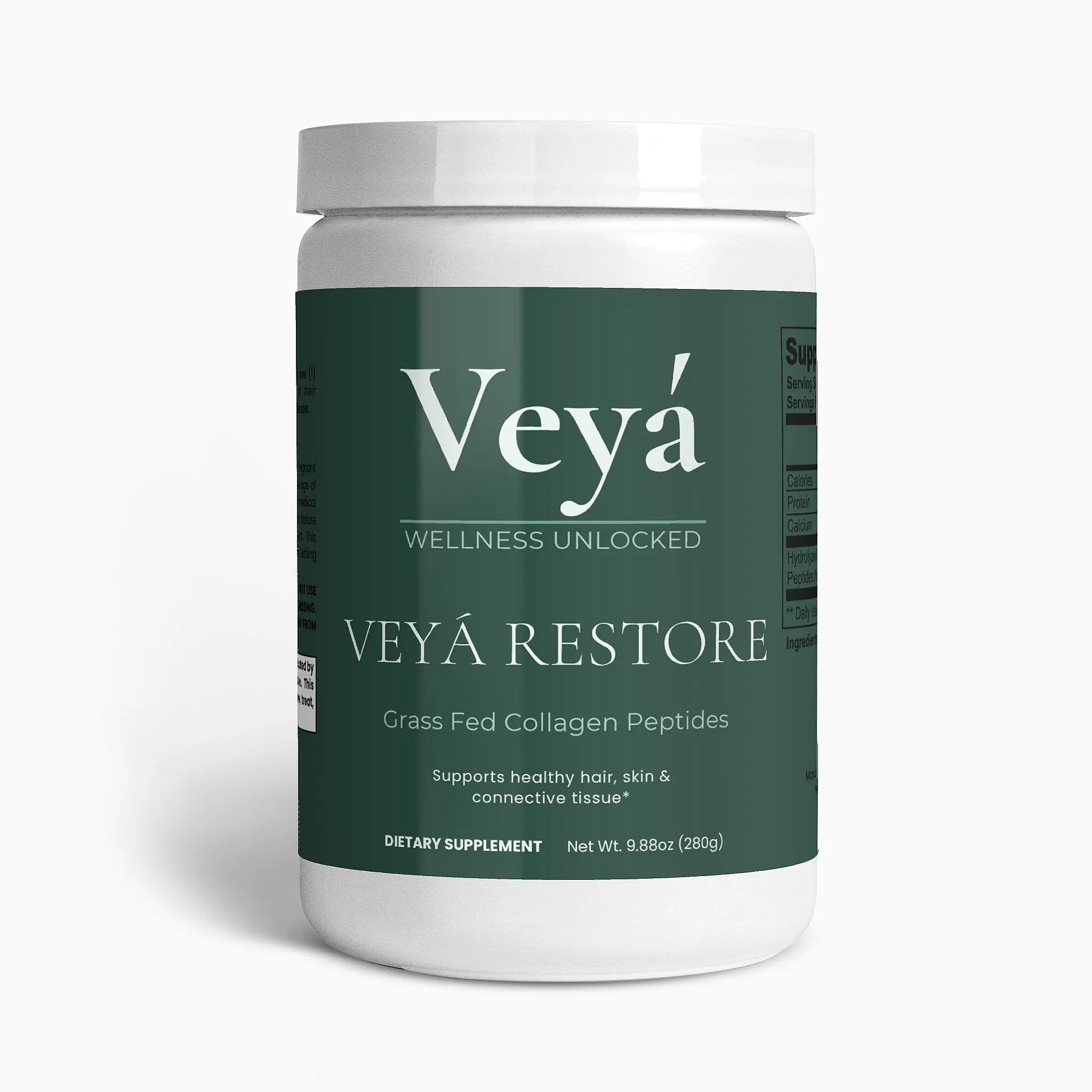 Veyá Health & Beauty Dietary Supplement Kit - 90-Day GLP-1 Recovery Protocol with Hair & Collagen Support, Skin Health