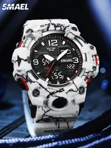 1 Piece Men's Digital Watch with Date Display, Fashion Sports Quartz Analog-Digital Waterproof Wristwatch With Box, Sporty Waterproof Watch, Multifunctional Watch, Water Resistant Wristwatch, Luminous Waterproof Watch